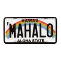 Hawaii Mahalo License Plate Patch Aloha State Embroidered Iron On