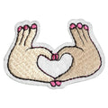 Heart Hands Embroidered Iron On Patch