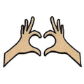 Heart Sign Hands Set Patch Valentines Day Couple Embroidered Iron On 