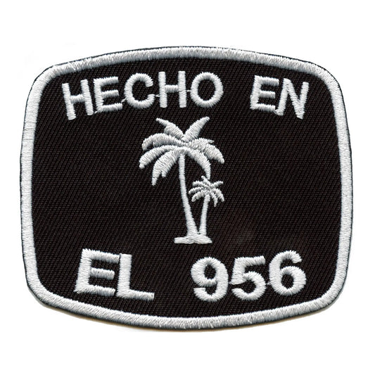 Hecho En El 956 Patch Area Code Embroidered Iron On 