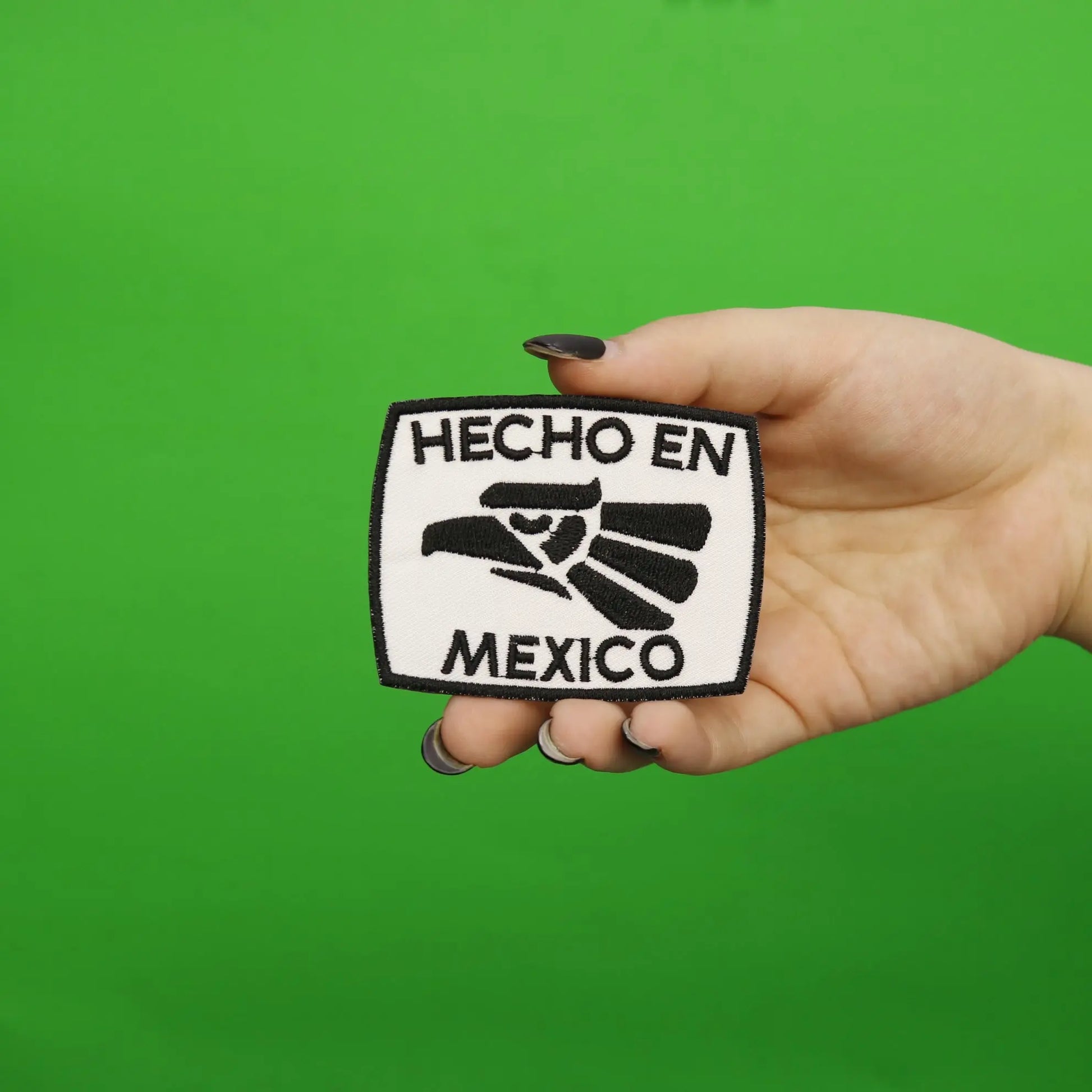Hecho en Mexico Patch - Made in Mexico Eagle Badge 3-1/8 (Iron on)