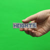 Heights of Houston Blue Tile Curb Street Sign Iron On Embroidered Patch 