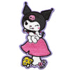Kuromi Sitting on Mushroom Patch Hello Kitty Cartoon Embroidered Iron On
