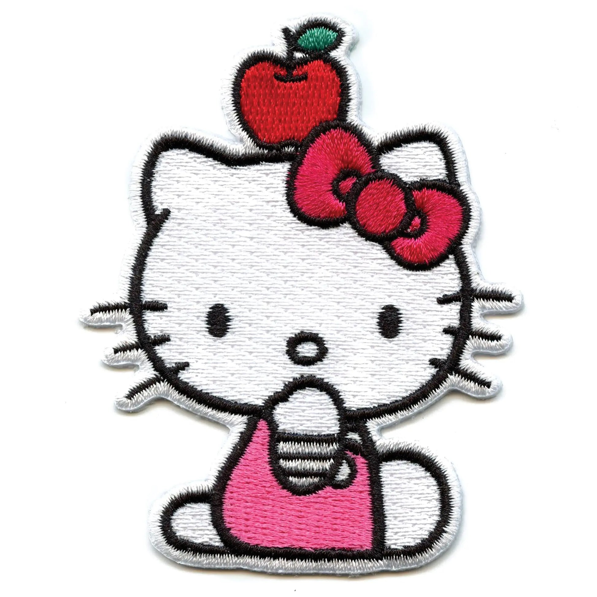 Hello Kitty Sitting Patch Apple Head Embroidered Iron On 