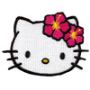 Hello Kitty Hawaiian Flower Head Shot Iron On Embroidered Patch 