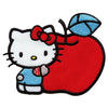 Hello Kitty Hugging Big Red Apple Iron On Embroidered Patch 