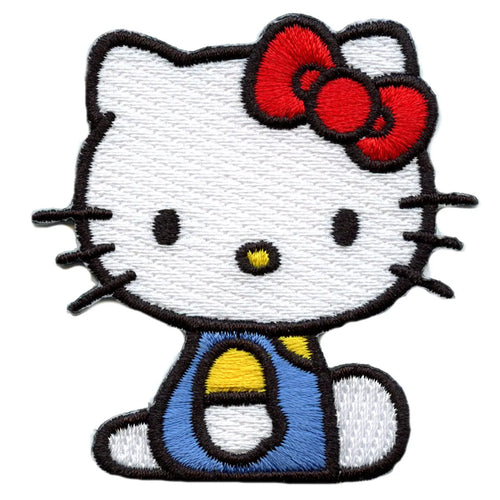 hello kitty patch for backpack Hello Kitty Sitting Down Embroidered Patch
