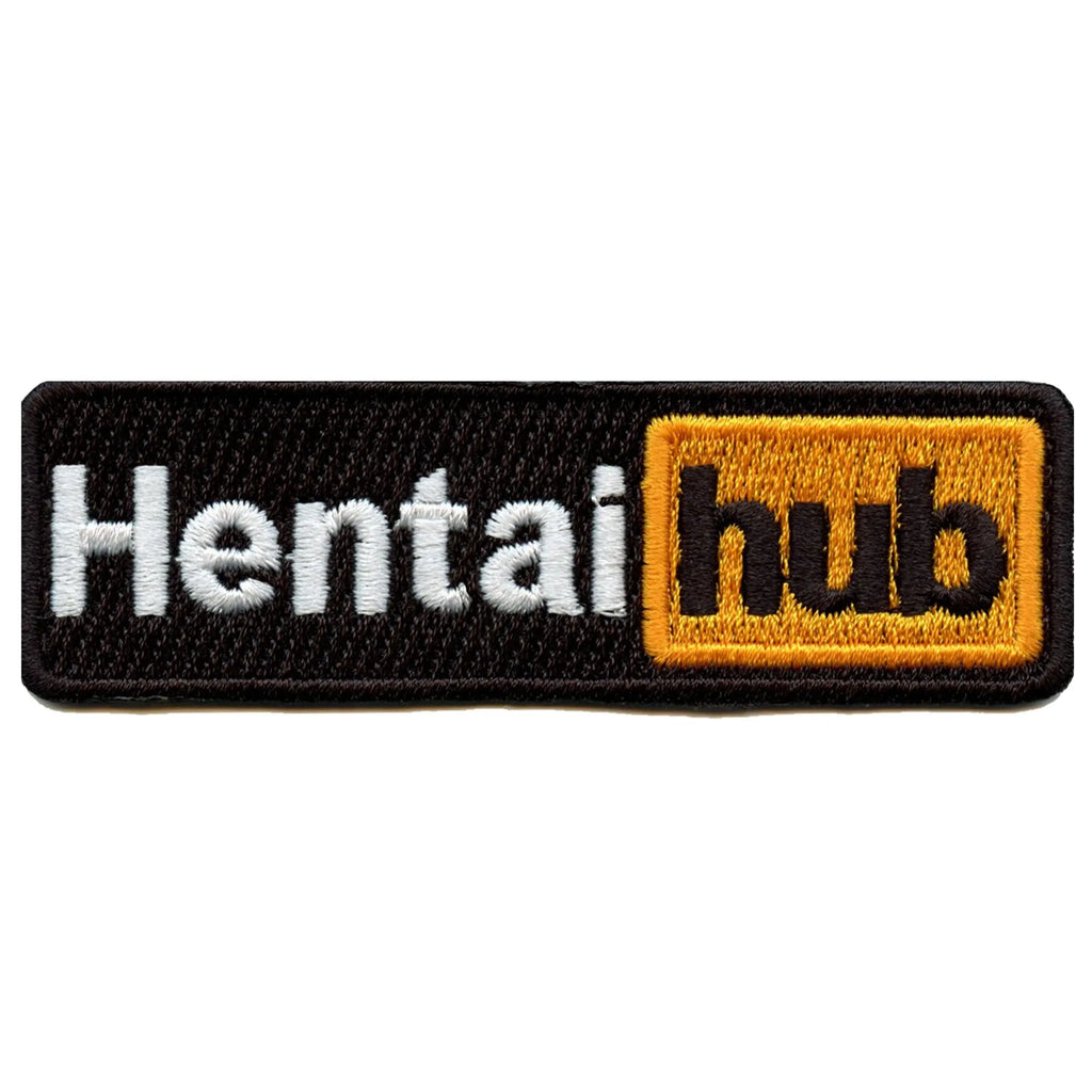 Hentai Hub Patch Anime Adult Website Parody Embroidered Iron On