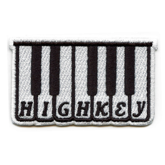 Highkey Patch Music Keyboard Embroidered Iron On 