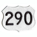Texas Highway 290 Sign Embroidered Iron On Patch
