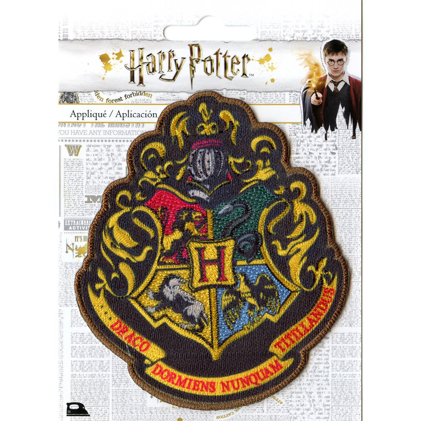 Harry Potter Hogwarts Crest Sublimated Embroidered Iron On Patch ...