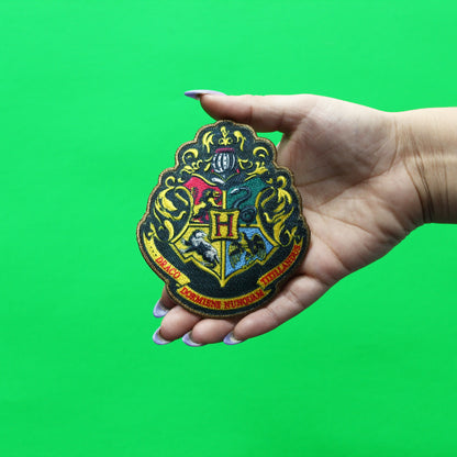 Harry Potter Hogwarts Crest Sublimated Embroidered Iron On Patch ...