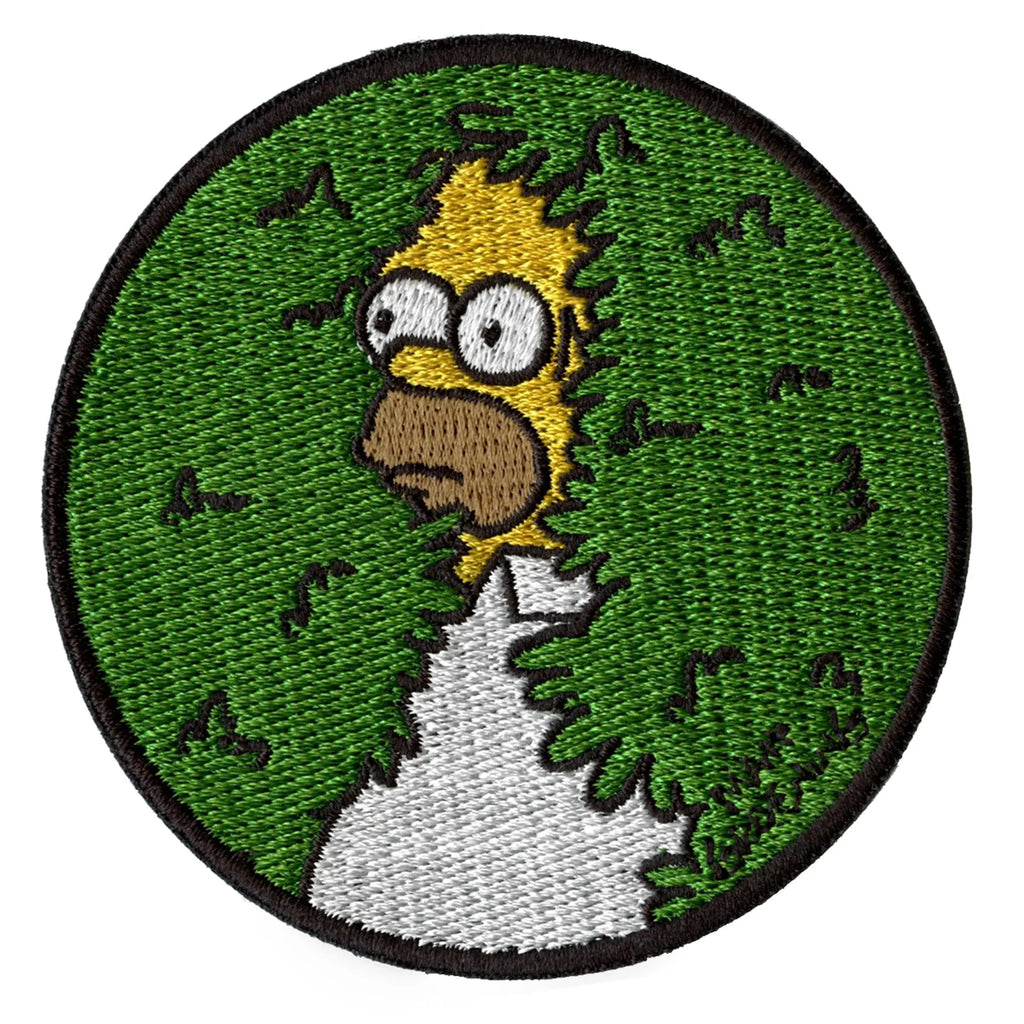 The Simpsons Patch Homer Hiding In Bush Embroidered Iron On