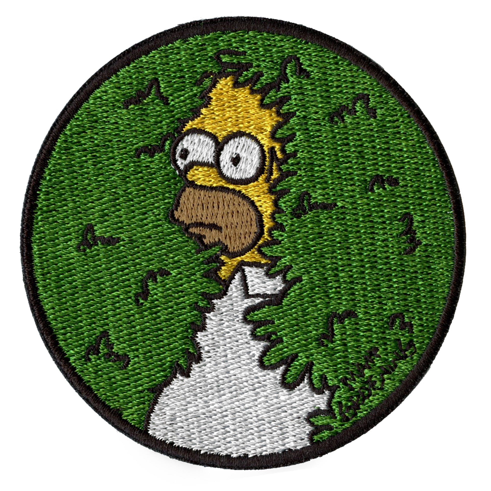 The Simpsons Patch Homer Hiding In Bush Embroidered Iron On 
