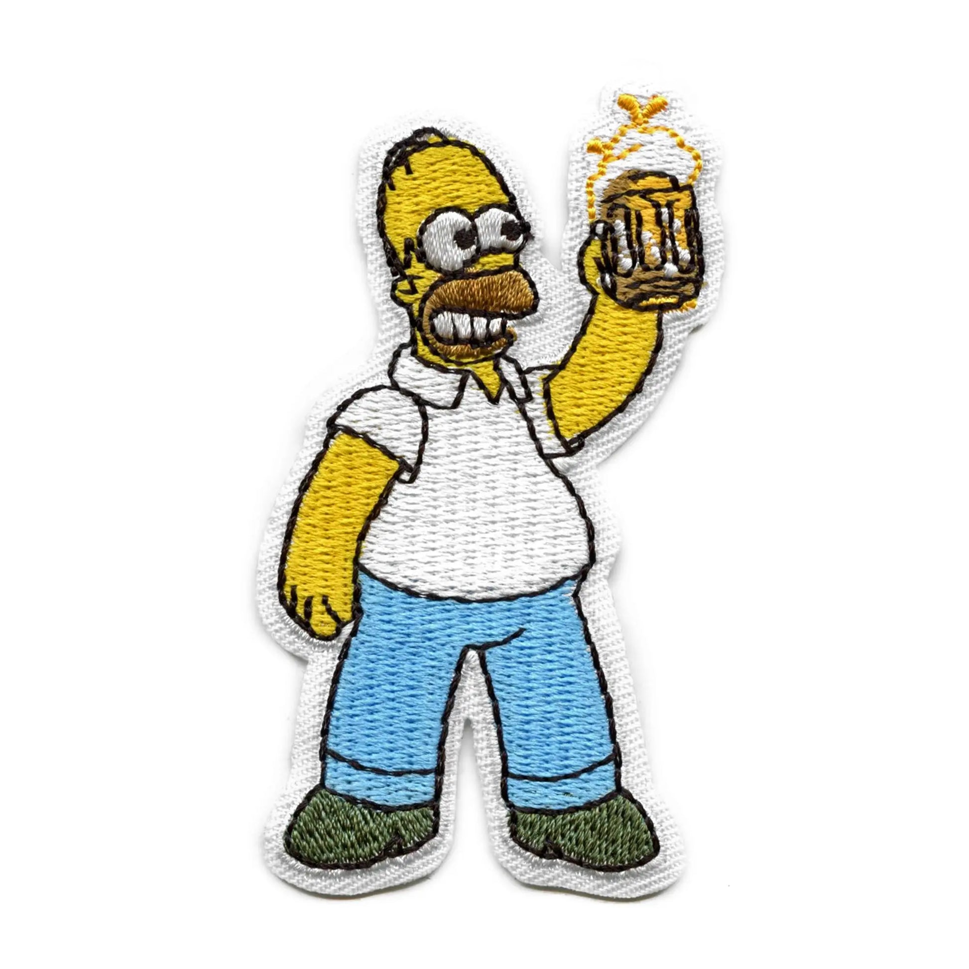The Simpsons Patch Homer Beer In Hand Embroidered Iron On 