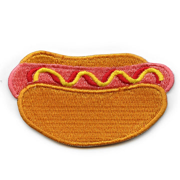 Hot Dog Food Emoji Embroidered Iron On Patch 