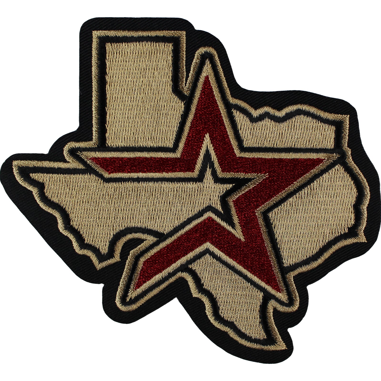 2000 - 2012 Houston Astros Black Alternate White State Logo Jersey Sleeve  Patch