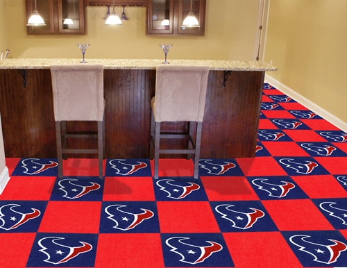Houston Texans NFL Carpet Tiles 20-Pack 18" x 18" 