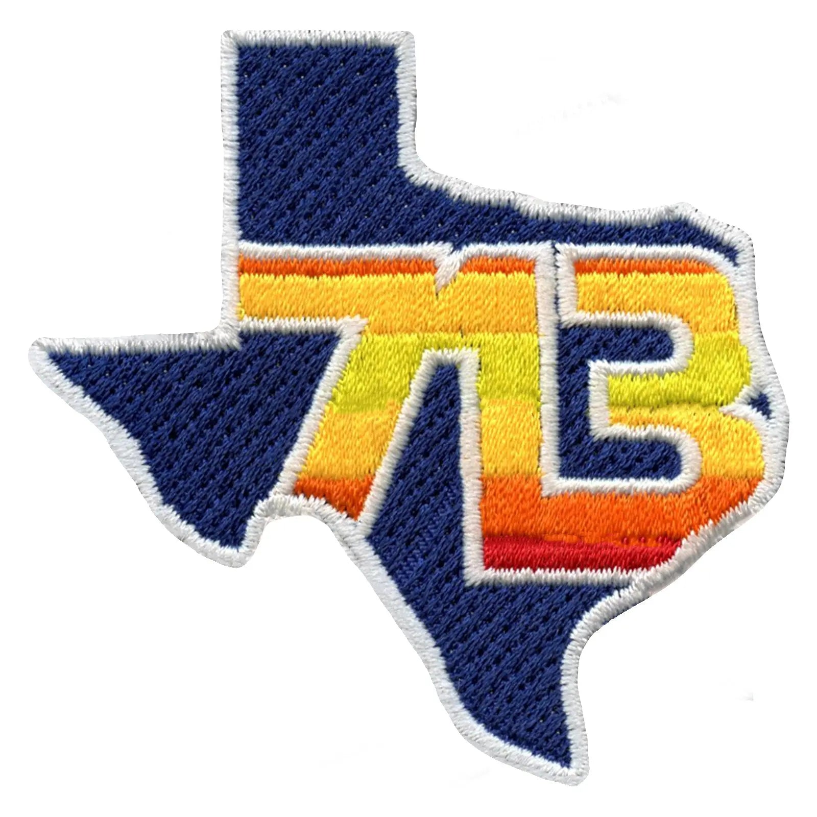 Houston Texas 713 Orange Rainbow Iron On Patch