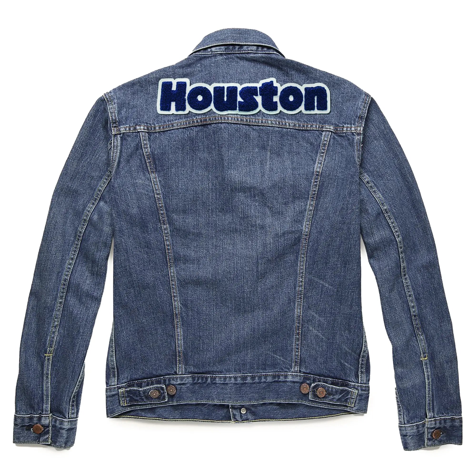 Houston Texas Patch Chenille Fabric Sew On
