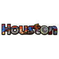 Houston Iconic Collage Patch Texas Small Embroidered Iron On