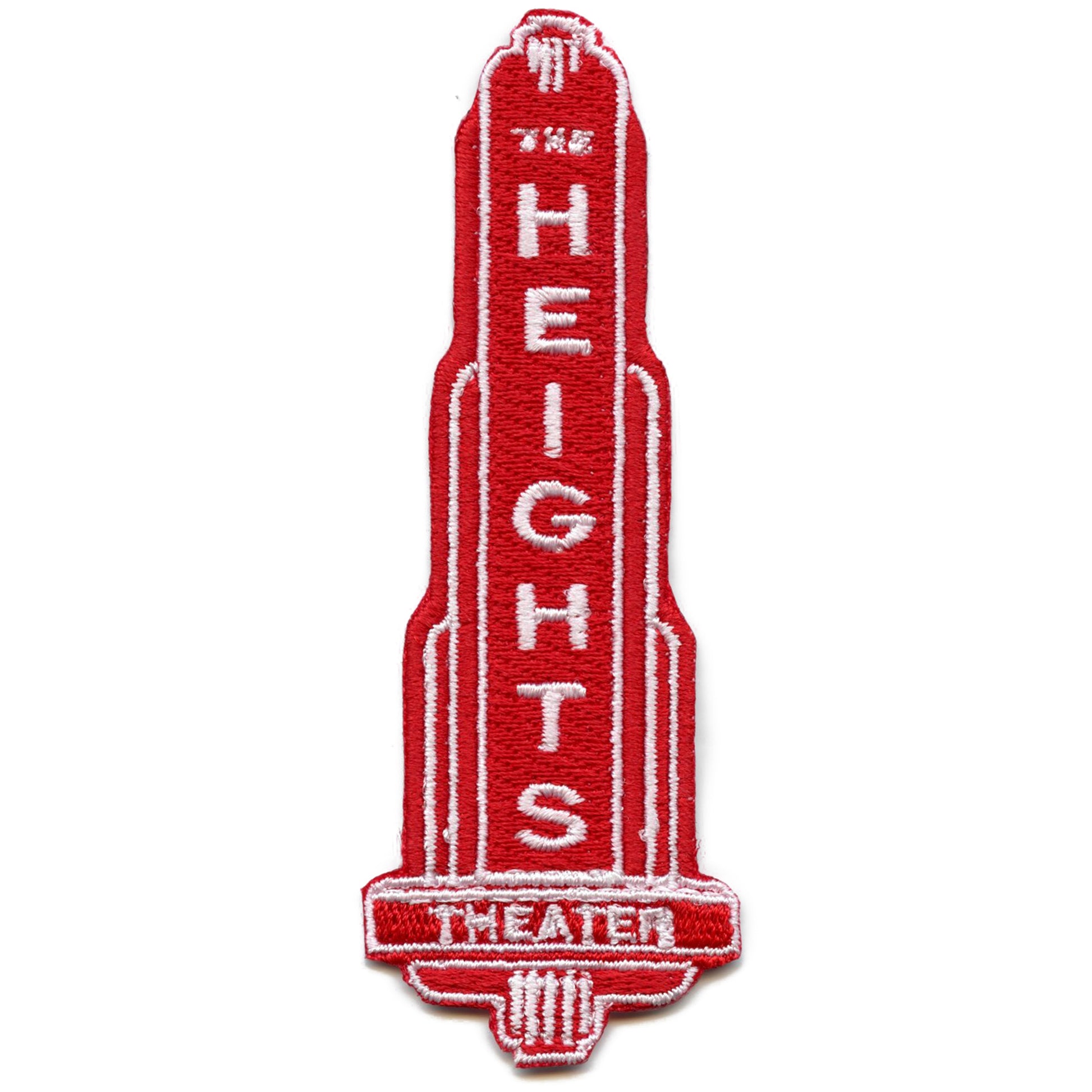 Houston Heights Theater Sign Iron On Embroidered Patch 