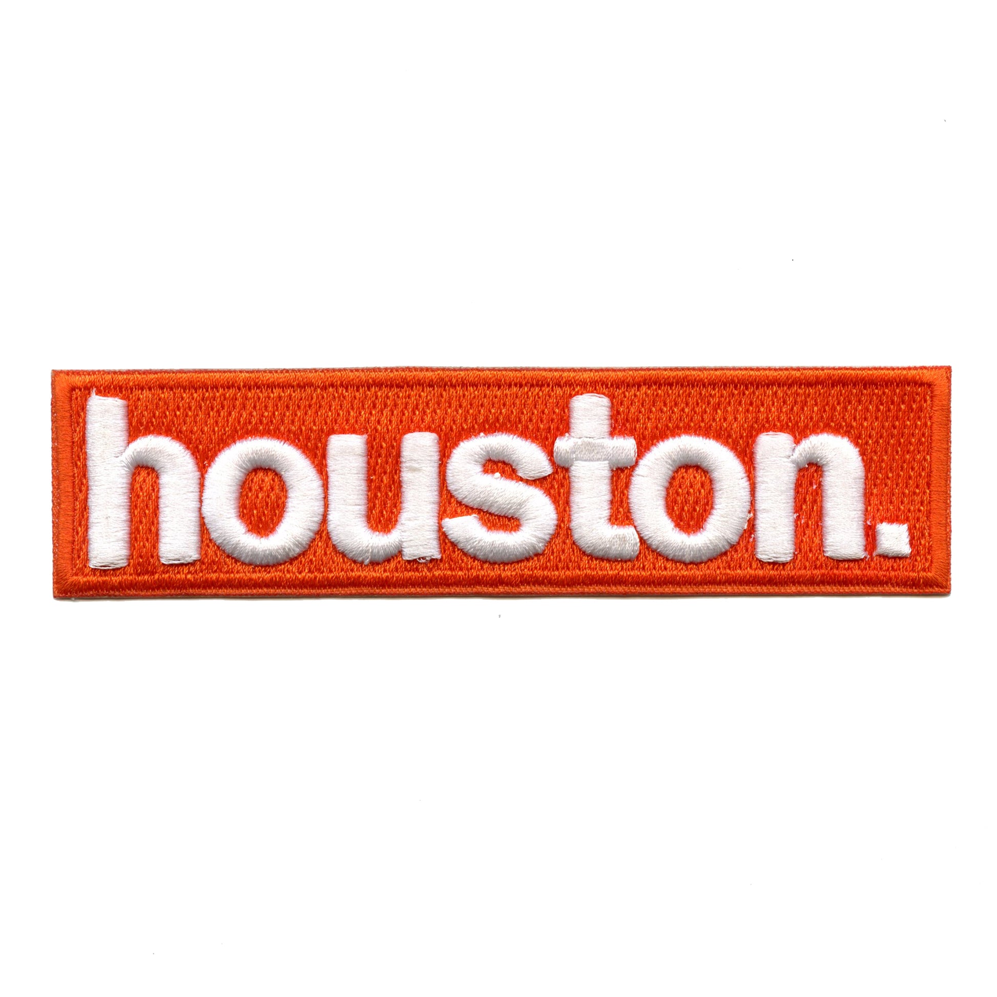 Houston Texas Puff Patch Orange White Logo Embroidered Iron On