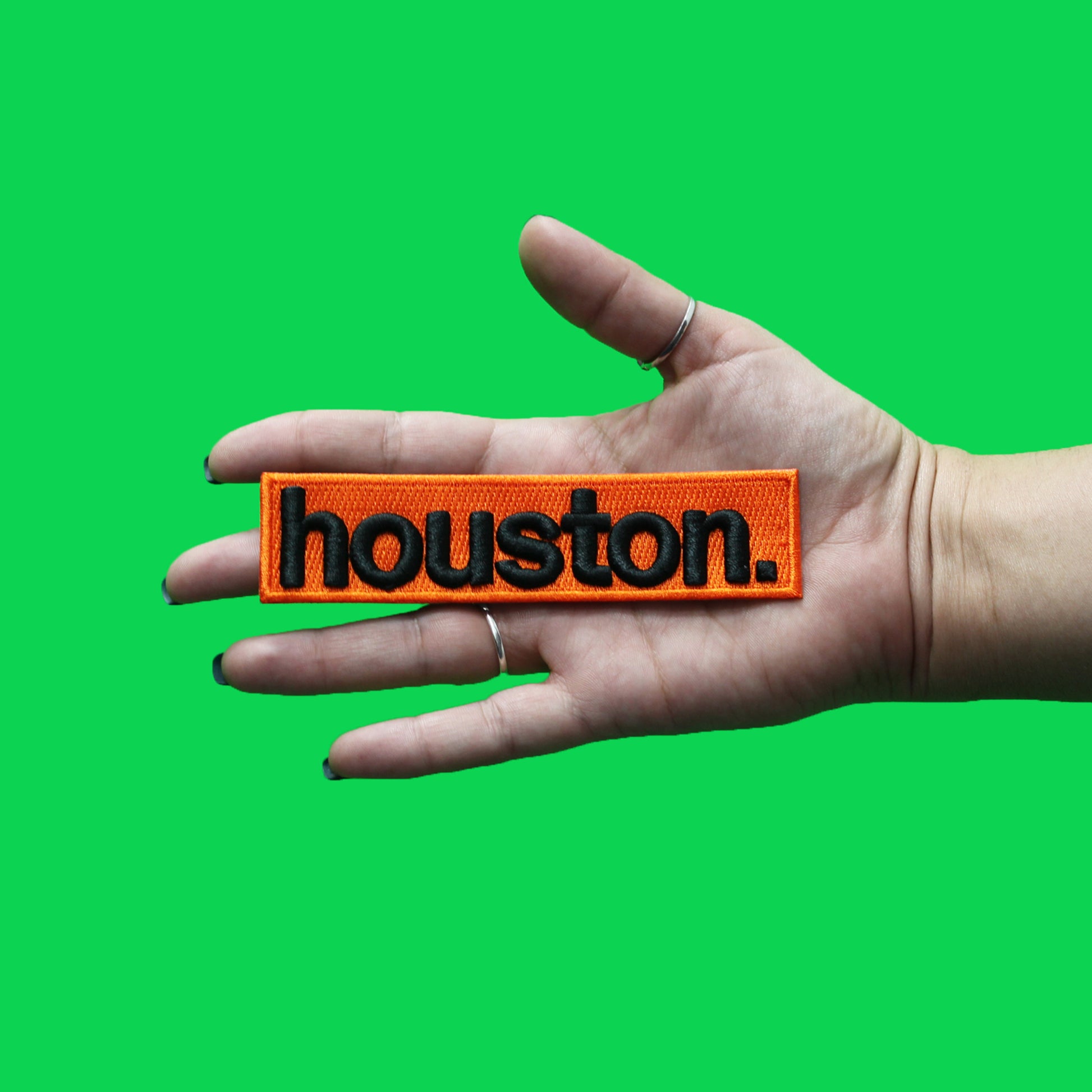 Orange City Of Houston Texas Puff Raised Box Logo Embroidered Iron on Patch 