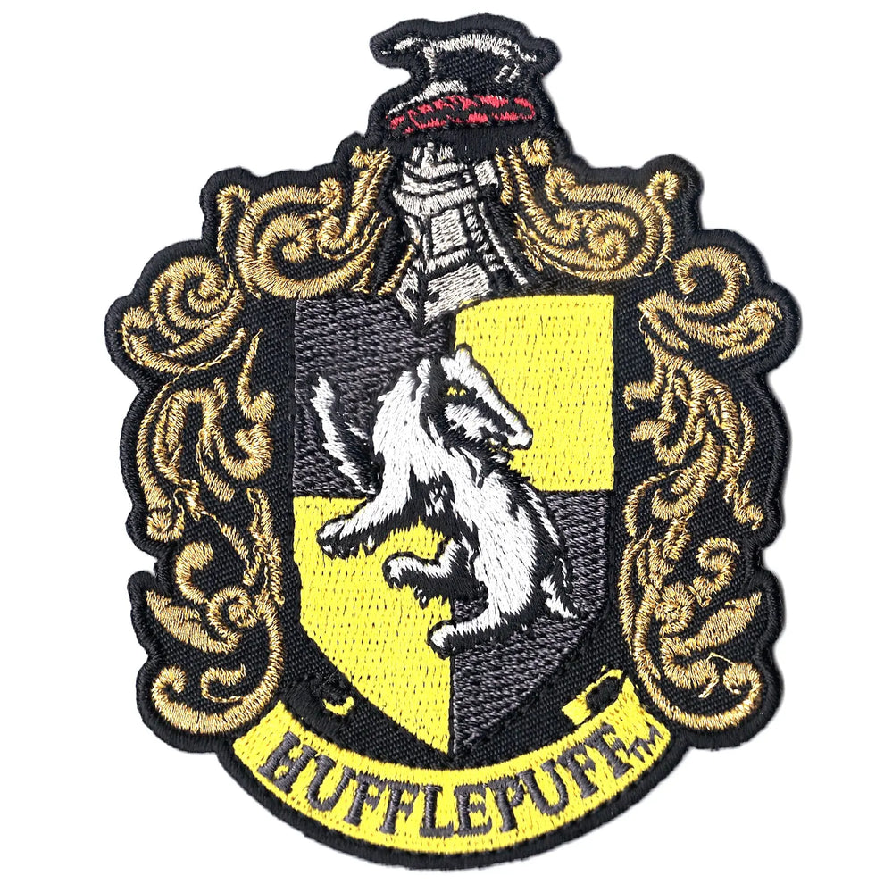 Harry Potter Hufflepuff Crest Embroidered Iron On Patch – Patch Collection