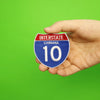 Interstate 10 I-10 Road Sign Embroidered Iron On Patch 