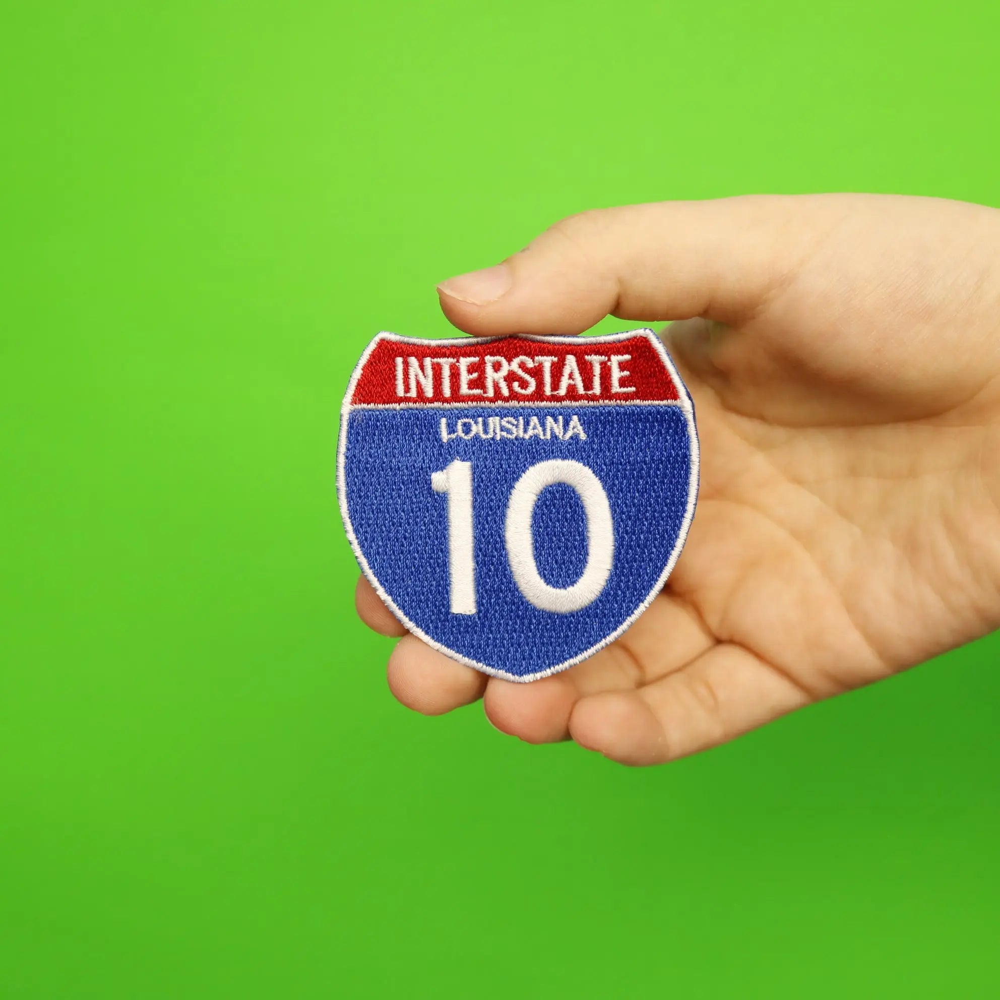 Interstate 10 I-10 Road Sign Embroidered Iron On Patch 
