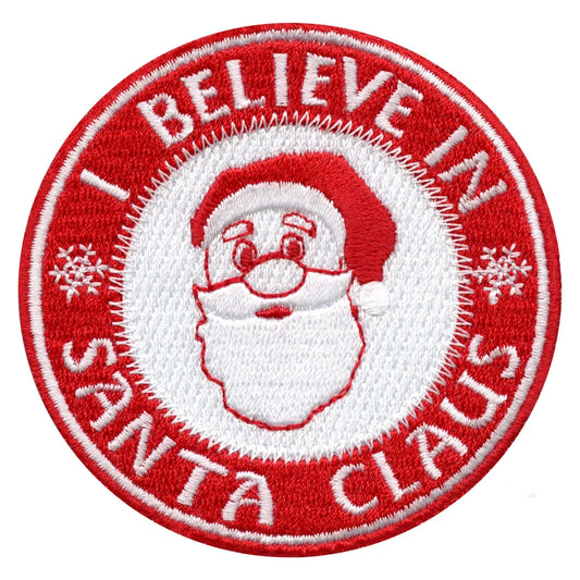 I Believe In Santa Claus Embroidered Iron On Patch 