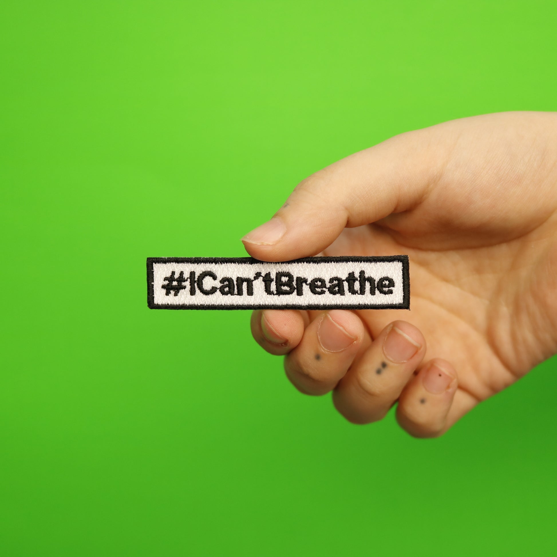 Black Power Fist & #ICan'tBreathe Box Logo Combo Embroidered Iron On Patches 
