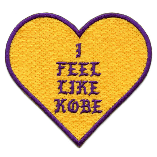 I Feel Like Kobe Heart Patch Basketball Athletes Embroidered Iron On 
