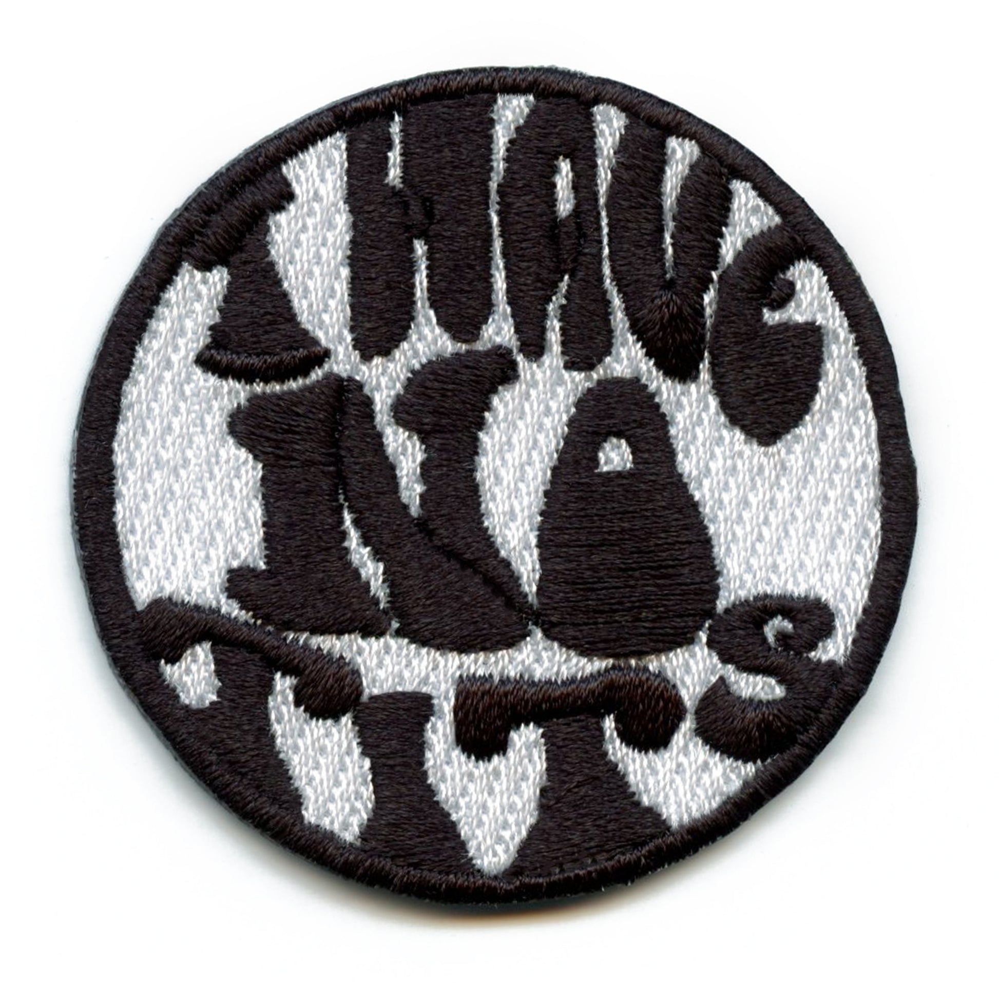 I Have No Tits Round Embroidered Iron On Patch 