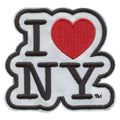 I Love New York Die Cut Sew-On Patch Black/White