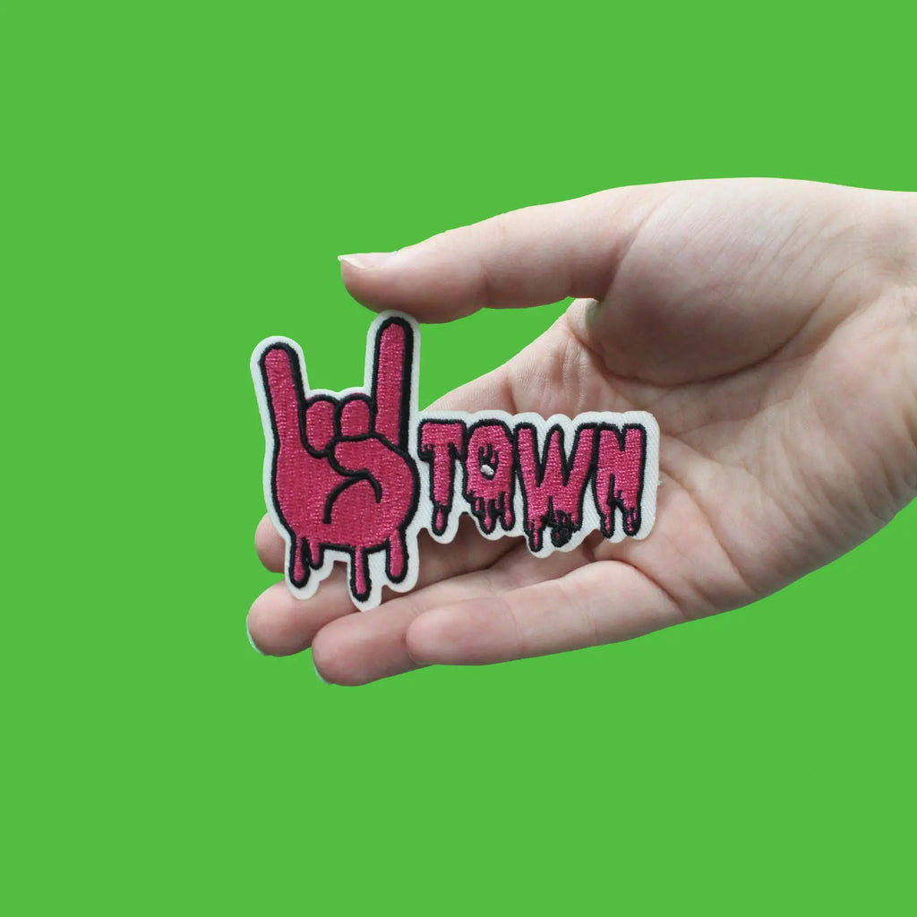 Houston Syrup H-Town Drip With Hand Embroidered Iron On Patch 