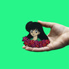 Inuyasha Kagome Patch Pink Flowers Headshot Embroidered Iron On 