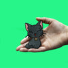 Akudama Drive Black Cat Patch Eyes Close Embroidered Iron On 