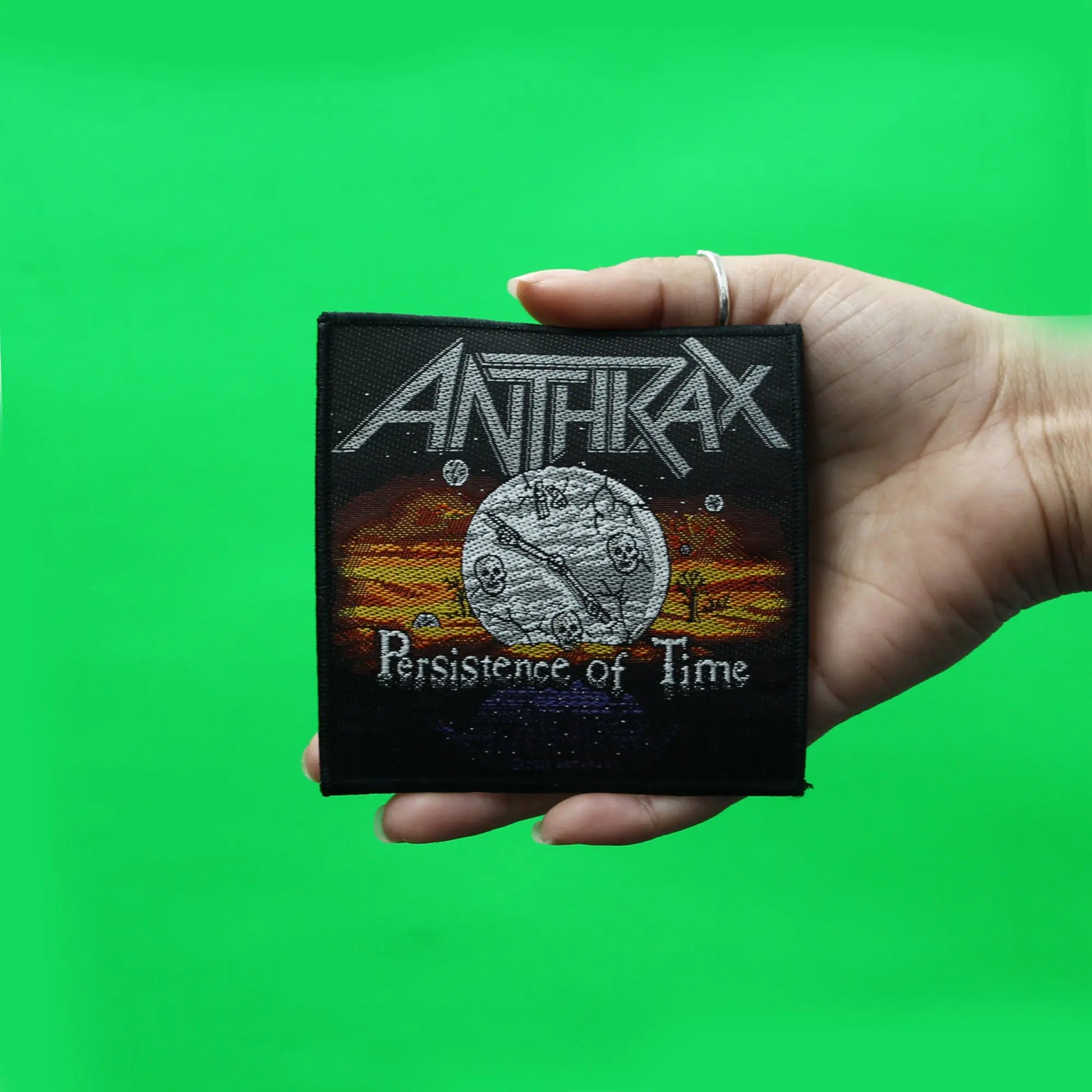 Anthrax Persistence of Time Patch 1990 Album Art Sew On 