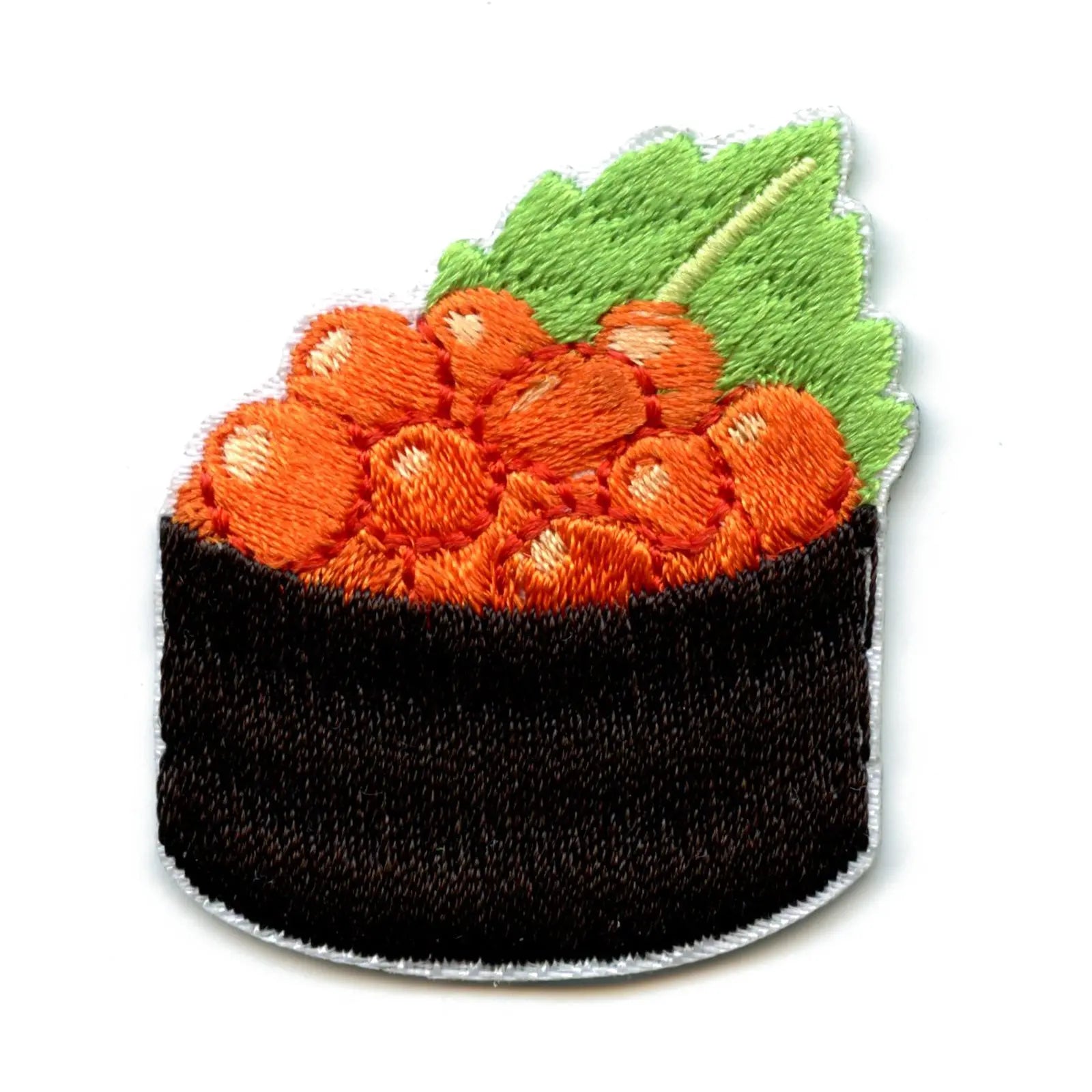 Ikura (Roe) Sushi Embroidered Iron On Patch 