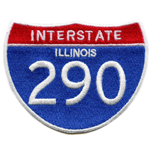 Illinois Interstate 290 Sign Patch Travel Highway Memory Embroidered Iron On