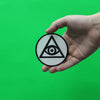 Illuminati Eye Of Providence Round Embroidered Iron On Patch 
