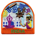 India Travel Embroidered Iron On Patch