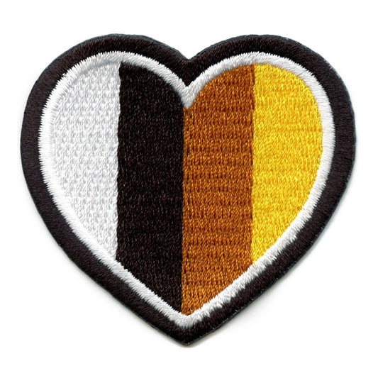 Interracial Marriage Heart Patch Social Equality Embroidered Iron On 