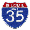 Iowa Interstate Patch I-35 Sign Embroidered Iron On 