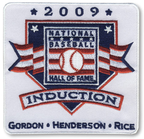 2009 National Baseball Hall Of Fame Induction Patch (Gordon, Henderson, Rice) 
