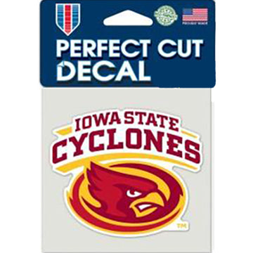 Iowa State Cyclones Logo Perfect Cut Decal 4" x 4" (Colored) 