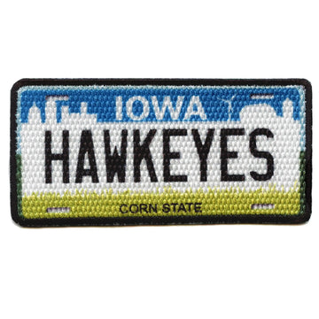 Iowa Travel License Plate Patch Hawkeyes Corn State Sublimated Iron On