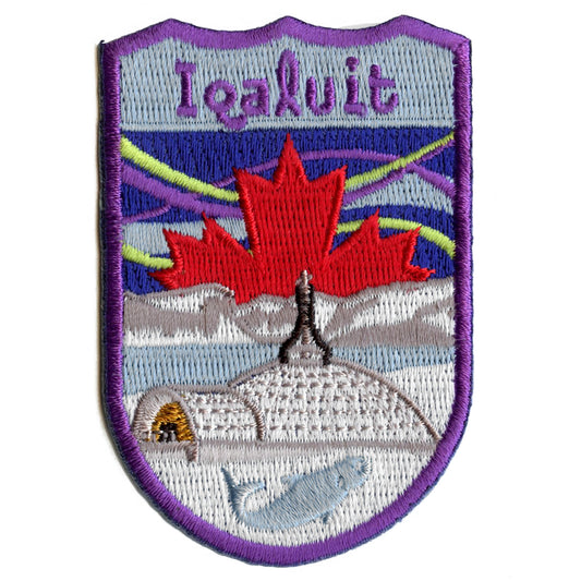 Iqaluit Canada Shield Embroidered Iron On Patch 
